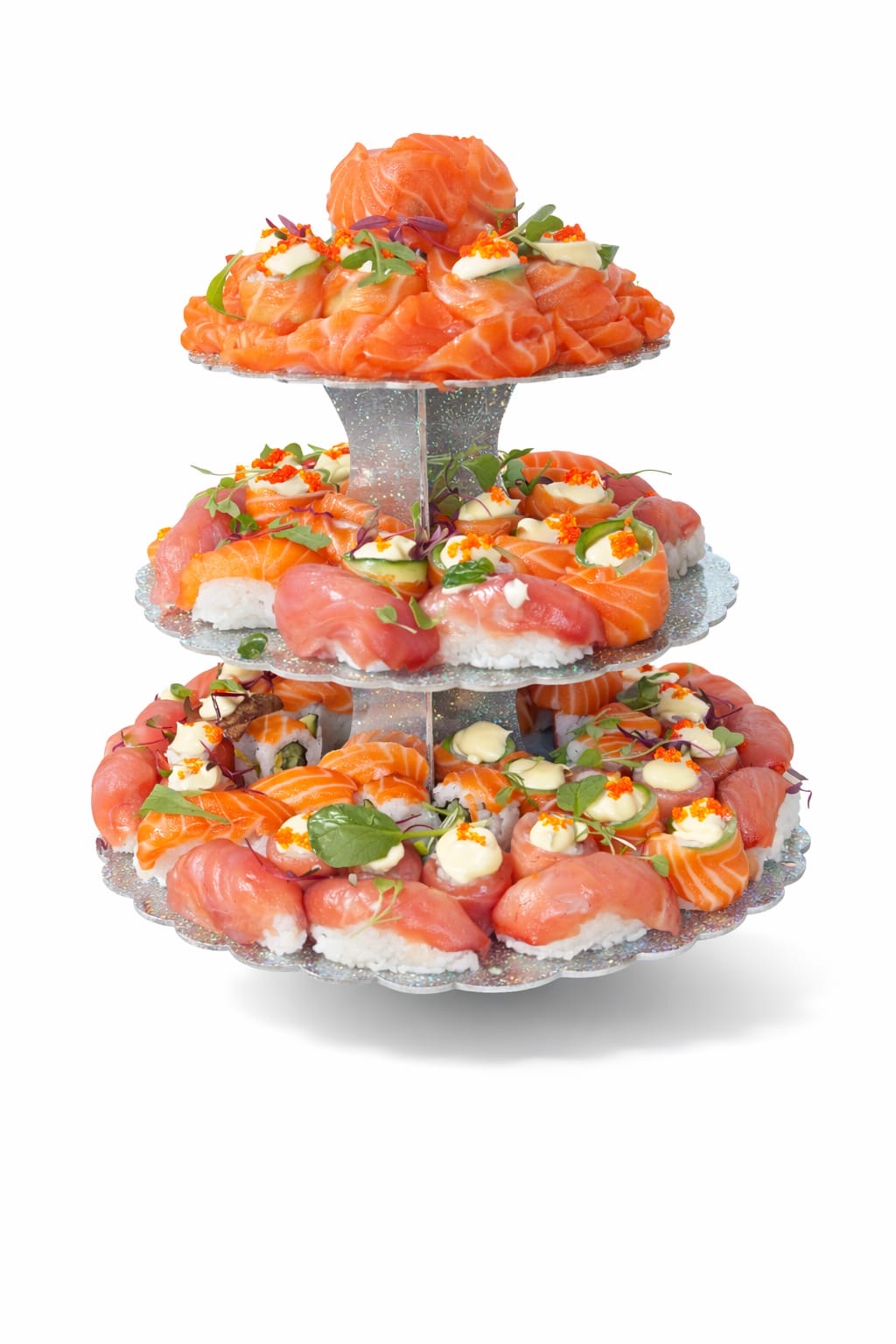 Salmon roses